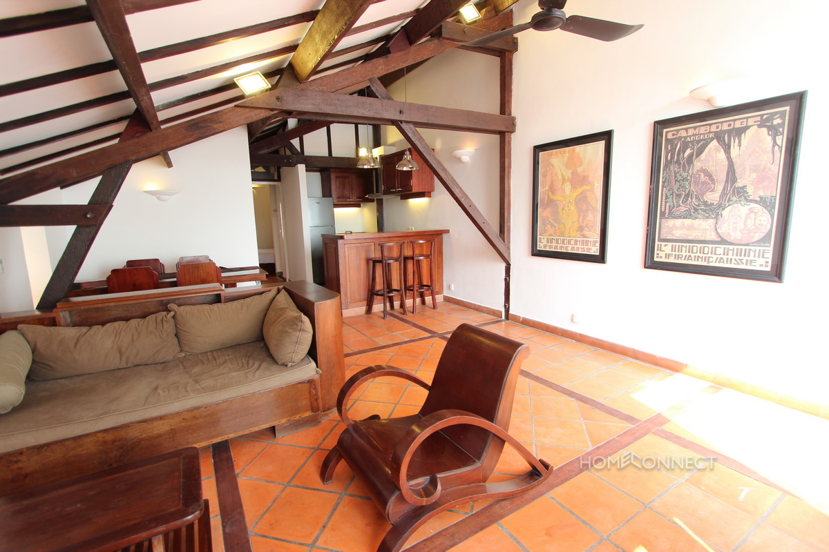 French Colonial 2 Bedroom Apartment on Riverside | Phnom Penh