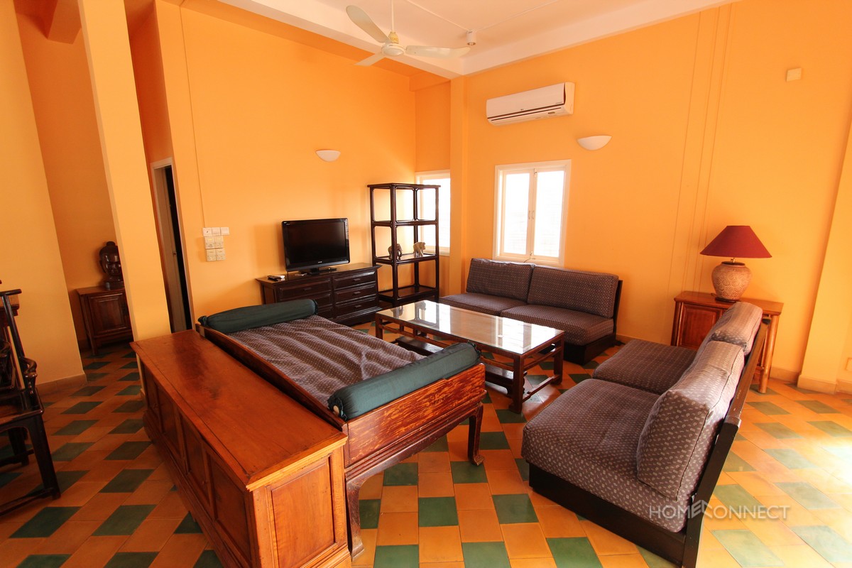 Large terrace 2 bedroom apartment for sale in Daun Penh