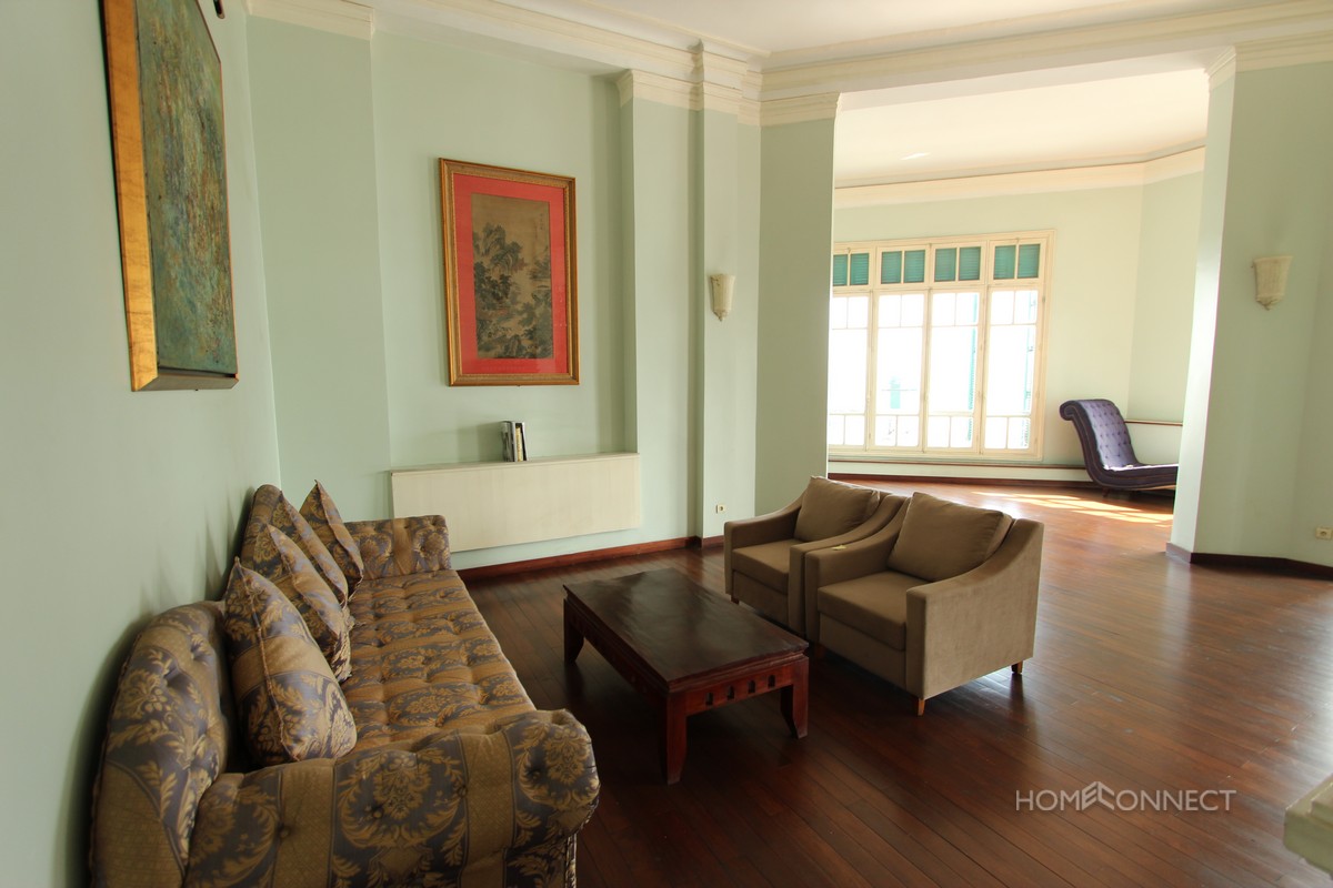 Spectacular 3 bedroom French Colonial apartment on Riverside | Phnom Penh