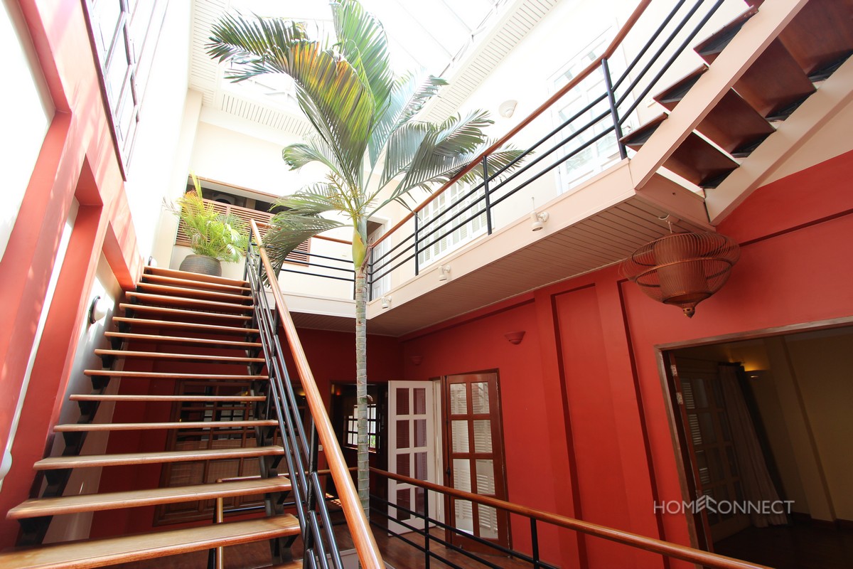French Colonial 6 Bedroom Villa Near Royal Palace For Rent | Phnom Penh Real Estate