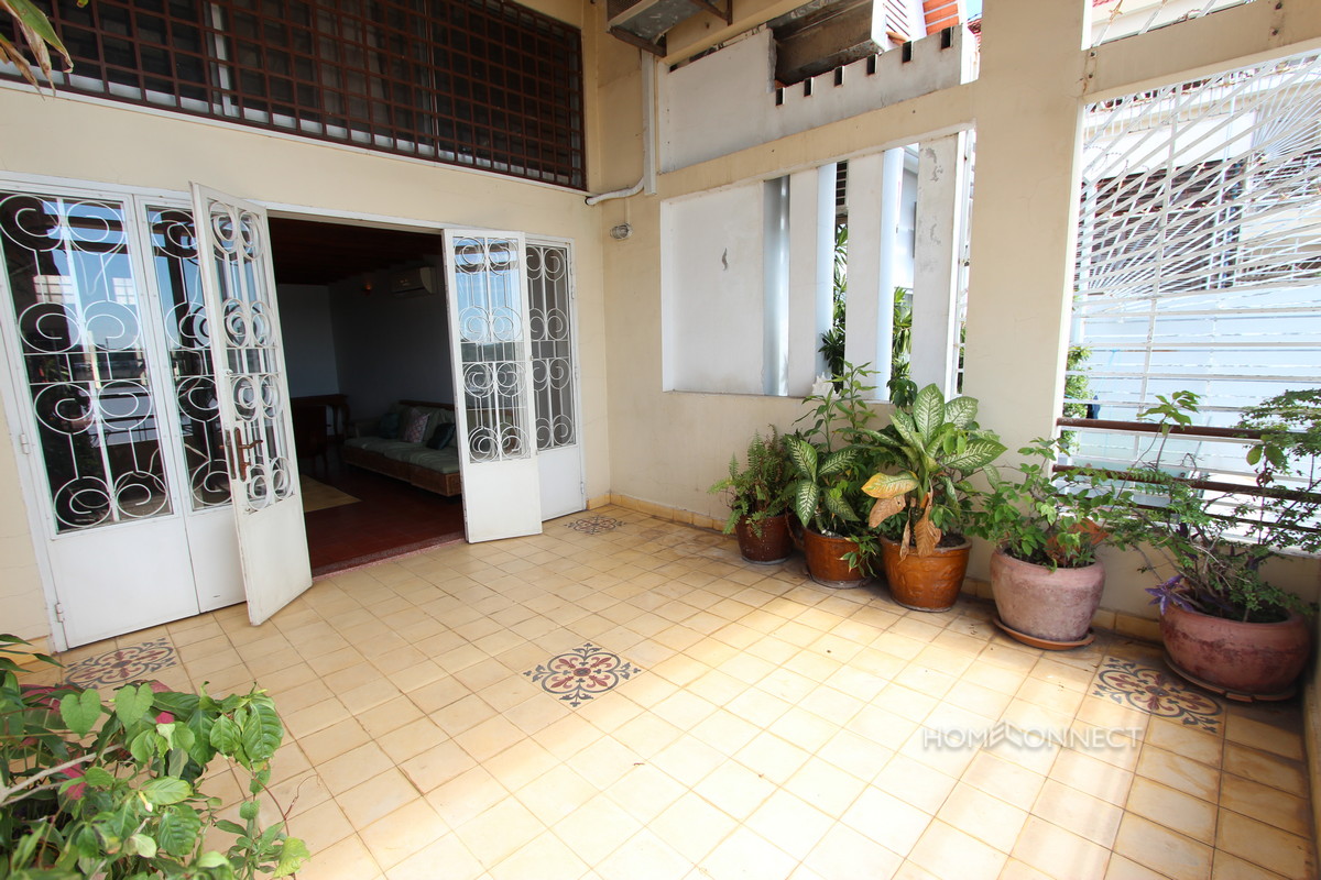 Large Terrace 2 Bedroom Apartment For Rent on Riverside | Phnom Penh Real Estate