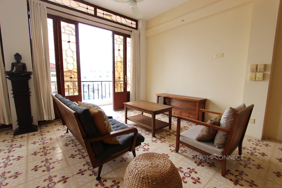 Colonial 2 Bedroom Apartment For Rent Near Riverside | Phnom Penh Real Estate