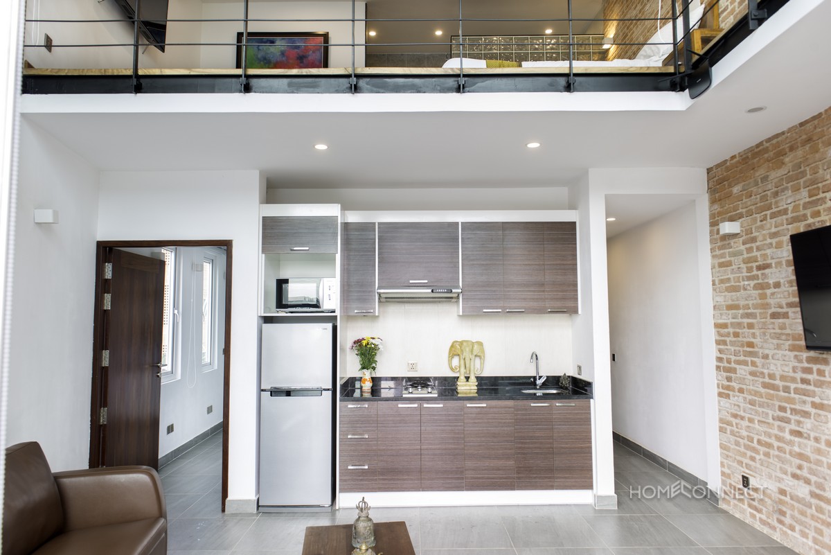 New York Style 2 Bedroom 2 Bathroom Loft Apartment Near Wat Phnom | Phnom Penh Real Estate