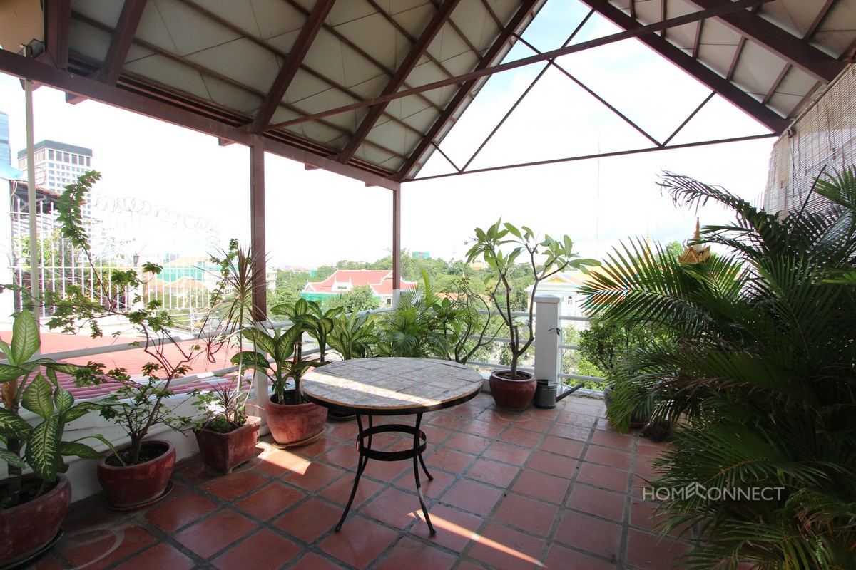 Large Terrace 2 Bedroom Apartment For Rent In Wat Phnom | Phnom Penh Real Estate