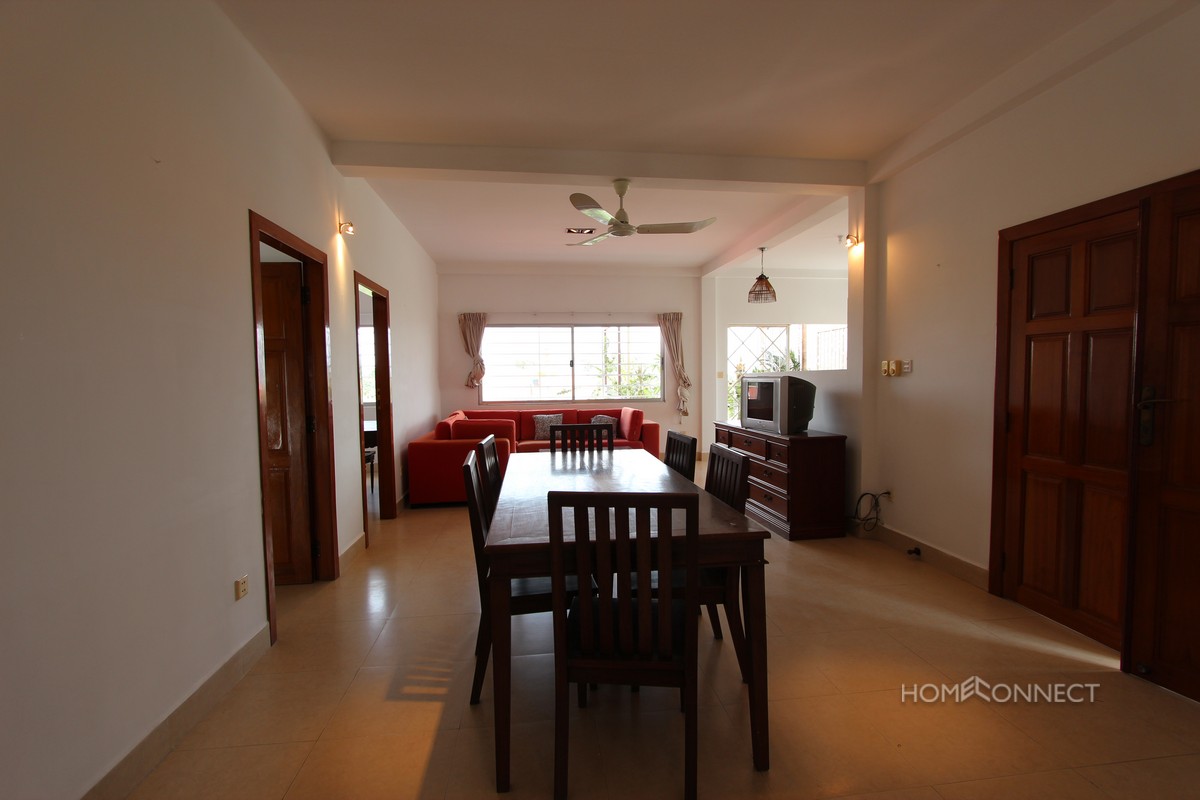 Large Terrace 2 Bedroom Apartment For Rent In Wat Phnom | Phnom Penh Real Estate