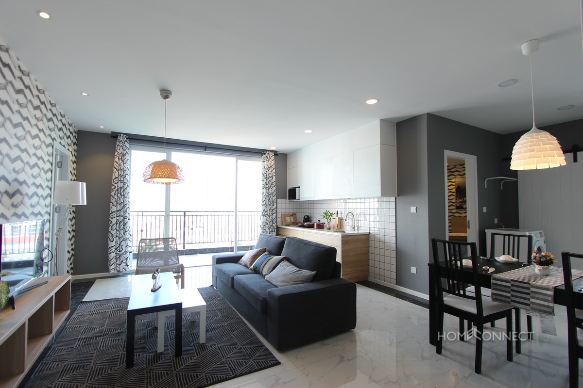 Modern Serviced 2 Bedroom 1 Bathroom Apartment for Rent in BKK1 | Phnom Penh Real Estate