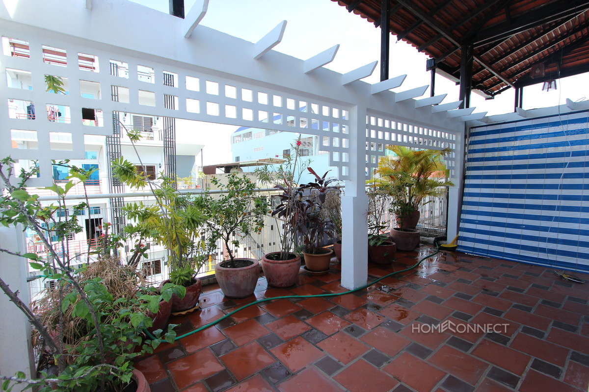 Private Rooftop Two Bedroom Apartment For Rent Near Riverside | Phnom Penh Real Estate