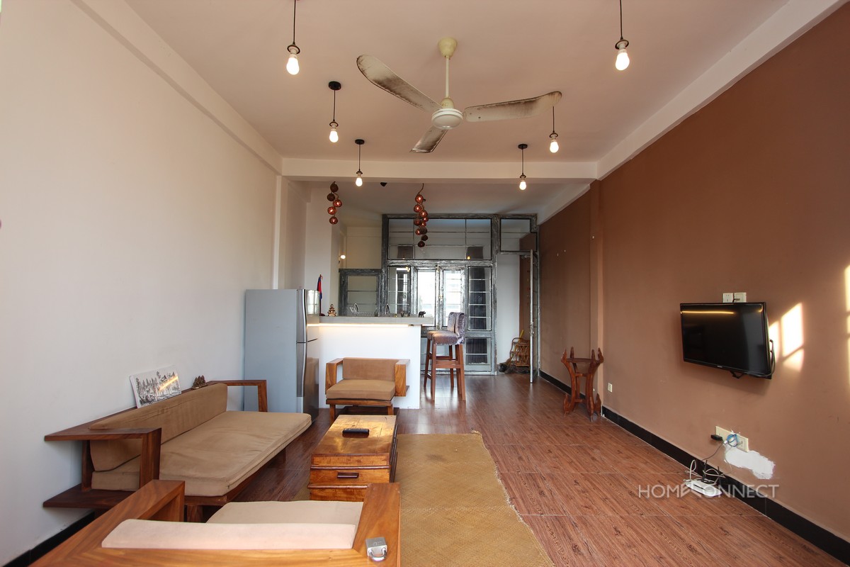 Large Terrace 1 Bedroom Apartment Near Russian Market | Phnom Penh Real Estate